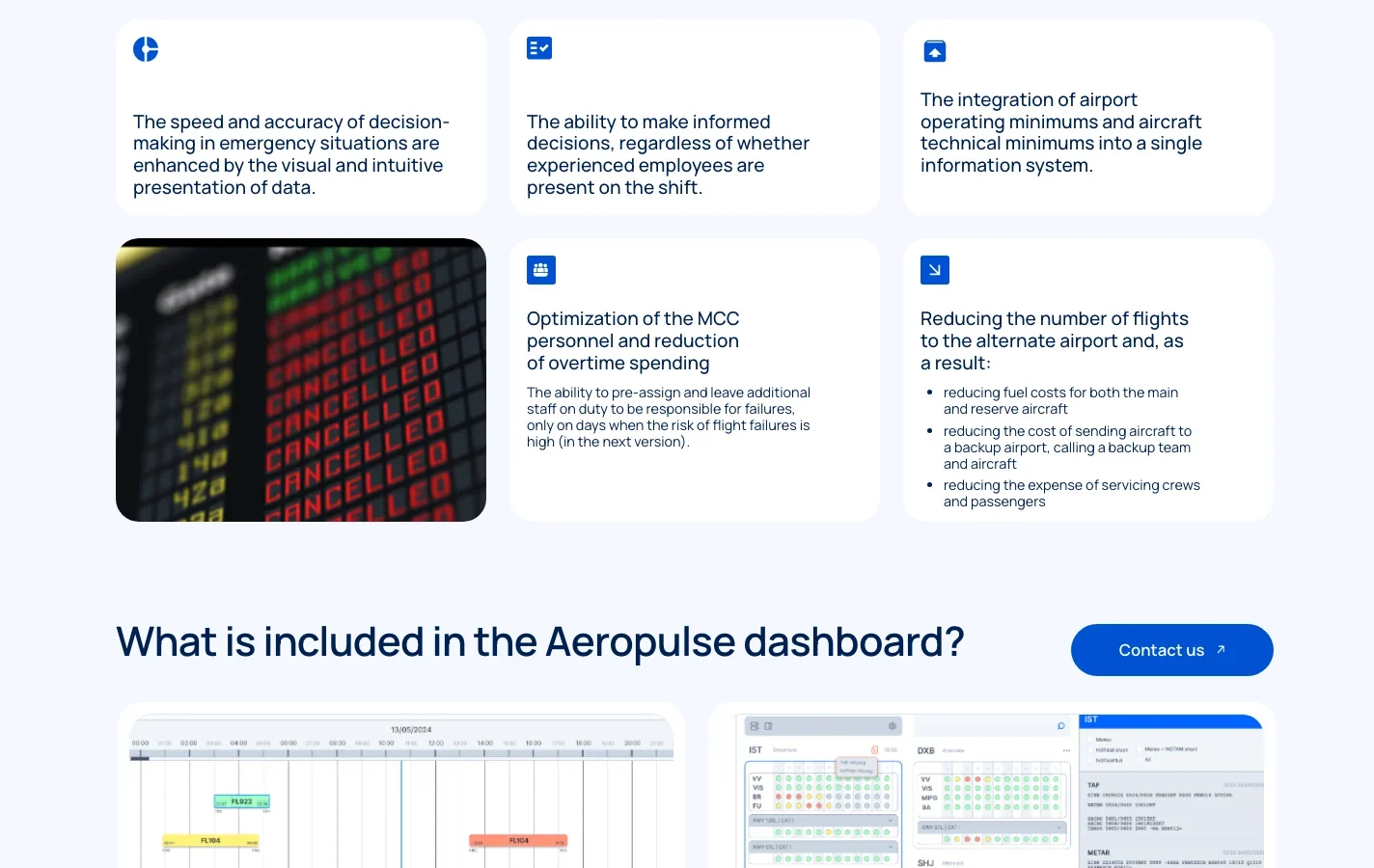 Интерфейс погодной панели Aeropulse